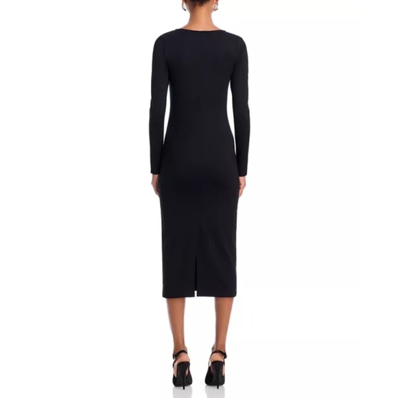 AQUA Body‎ on Midi Dress V Neck Long Sleeve  XS - Picture 3 of 11